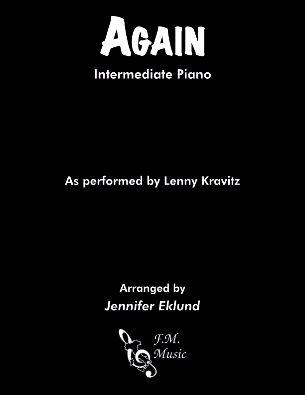 Again Intermediate Piano By Lenny Kravitz F M Sheet Music Pop
